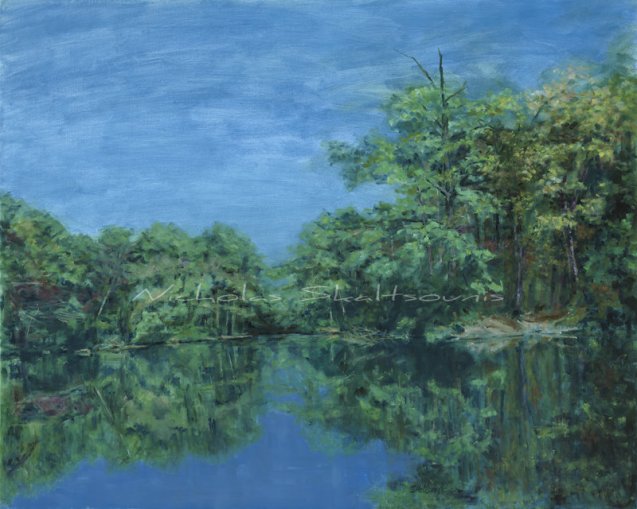River Park, Woodland Images I, Oil on Canvas, 24x30