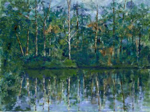 Woodland Lake, Oil on Canvas, 18x24
