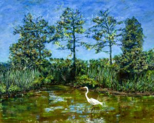 Woodland Pond, Oil on Canvas, 24x30