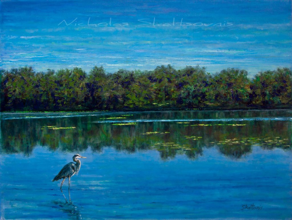 Heron at Dusk